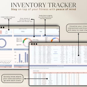 Inventory Tracker Spreadsheet: Excel & Google Sheets Template (Digital Download))