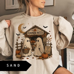 Autumn Gift Coffee Lovers, Comfort Colors Ghost T-Shirt, Pumpkin Patch Halloween, Pumpkin Spice Fall Tee, Cute Spooky Gift, Halloween tee