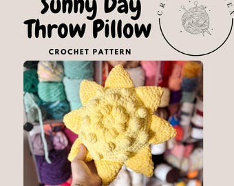 Sunny Day Throw Pillow Crochet Pattern: Beginner Home Decor (Digital PDF ONLY)
