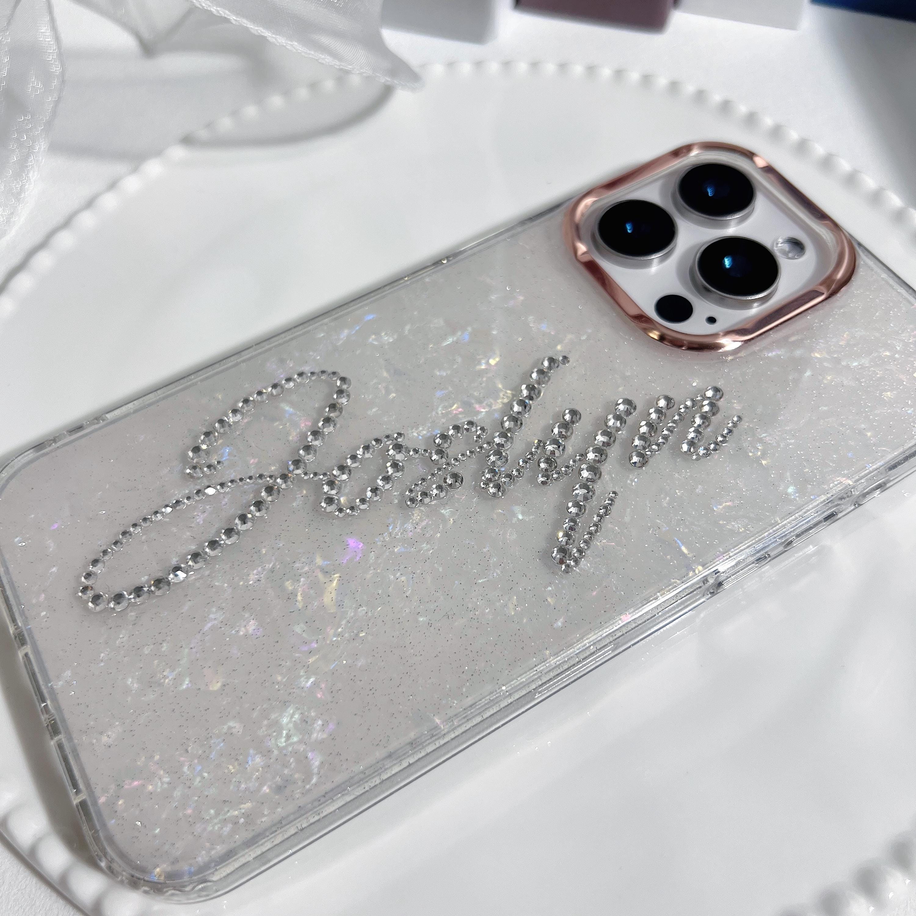 Names With Rhinestone Custom Name Sparkle Rhinestone Crystal Monogram Design Charms Cute ...