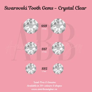 Genuine Lead-Free Swarovski Tooth Gems