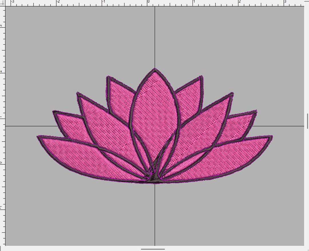 Simple Lotus Flower Embroidery Design | Digital File for Instant ...