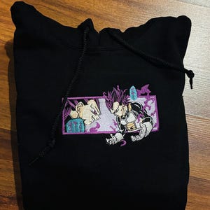 Vegeta Embroidered Sweatshirt & Hoodie | Dragon Ball Inspired | Sizes S–4XL | Multiple Colors Customizable Anime Gift