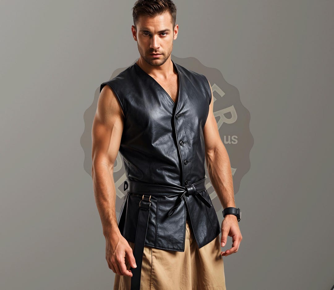 Handmade Leather Vest Men Medieval Black Leather Waistcoat For Men handmade-leather-vest-men-medieval-black-leather-waistcoat-for-men