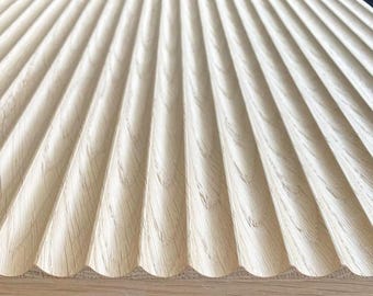 Natural Ash Fluted Wood Panel | Ribbed, Slatted, Fluted Wall Decor | Sustainable Design Choice For your Home and Office