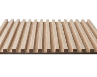 Smoked Oak Fluted Wood Panel | Ribbed, Slatted, Fluted Wall Decor | Sustainable Design Choice For your Home and Office