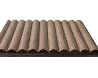 Natural Walnut Fluted Wood Panel | Wall Decor