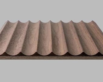 Smoked Oak Fluted Wood Panel | Ribbed, Slatted, Fluted Wall Decor | Sustainable Design Choice For your Home and Office