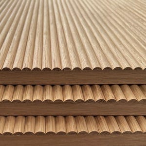 Natuurlijke eiken panelen | Natuurlijke houten panelen | Geribbelde houten panelen