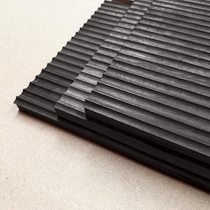 Smoked Oak Fluted Wood Panel | Ribbed, Slatted, Fluted Wall Decor | Sustainable Design Choice For your Home and Office