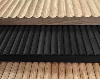Natural Oak Fluted Wood Panel | Ribbed, Slatted, Fluted Wall Decor | Sustainable Design Choice For your Home and Office