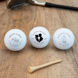 Personalized Wedding Golf Ball/Groomsmen Gifts/Best Man Gift/Wedding Favor/Wedding Gift for Husband/Father&#39;s Day Gift/Boyfriend Gift for Him