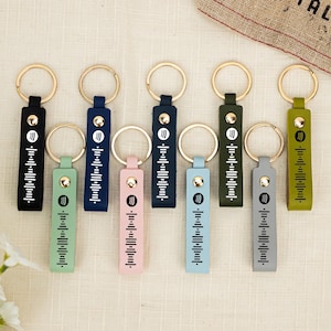 Spotify Code Keyring, Personalised Music Keyring, Custom Music Song Keyring, Personalised Keychain, Engraved Keychain, 3rd Anniversary Gift