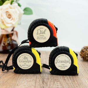 Personalized Tape Measure Gift for Dad, Custom Tape Measure, Birthday Gift for Dad, Father&#39;s Day Gift, Gift for Grandpa, Dad Tape Measure