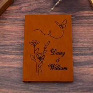 Benutzerdefiniertes Paar Notizbuch/personalisiertes Hochzeit Journal/Jubiläumsgeschenk/Journal für Sie/Verlobungsfeier Geschenk/Hochzeitsgeschenk/Einzigartiges Geschenk für Ihn