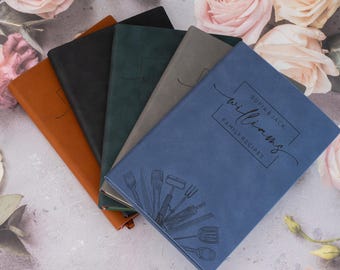 Custom Leather Family Recipe Book, Cook Book Binder Blank Recipe Book,Family Recipe Book Cooking Journal, Birthday Gift ,Mothers Day Gifts