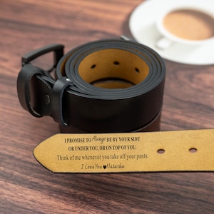 Regalo divertido para hombres/Cinturón de cuero personalizado para esposo/Cinturón personalizado para novio/Regalo de aniversario para él/Regalo del Día del Padre/Regalo para papá