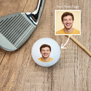 Custom Golf Balls With Face On It, Your Face On Golf Ball, Custom Image Golf Ball, Golf Gift for Husband, Groomsmen GIfts, Mens Gift for Dad