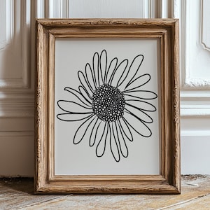 NEUTRAL FLORA | Floral Art Print, Watercolor Flowers, Wall Art, Daisy Wall Art, Wildflower, Neutral Art Print, Flower Gifts, Flower Wall Art
