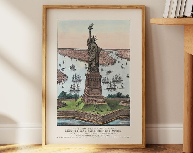 LADY LIBERTY | New York City Poster, NYC Art, Statue of Liberty, New York Print, Statue of Liberty Poster (Unframed)