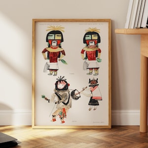 HOPI KATCINAS 2 | Native Art, Native Poster, Native Print, Indigenous Art, Indigenous Poster, Indigenous Painting, Native Art Print