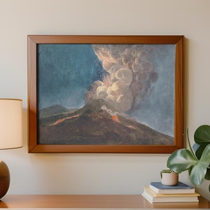 VOLCANIC ERUPTION | Classic Art, Vintage Art, Lava Art, Nature Poster, Nature Wall Art, Volcano Art, Volcano Poster, Volcano Print, Vesuvius