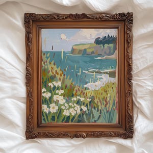 BIG SUR | California Art Print, Nature Wall Art, Boho Print, Boho Art Print, Ocean Decor, Beach Painting, Nature Art, Landscape Art