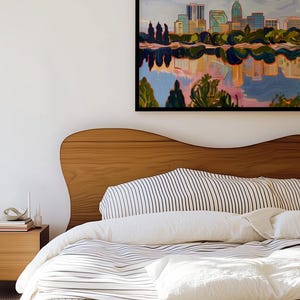 AUSTIN TEXAS SKYLINE | Texas Art Print, Texas Art, Texas Wall Art, Texas Print, Austin Illustration, Austin Cityscape, Texas Gift (Unframed) image 4