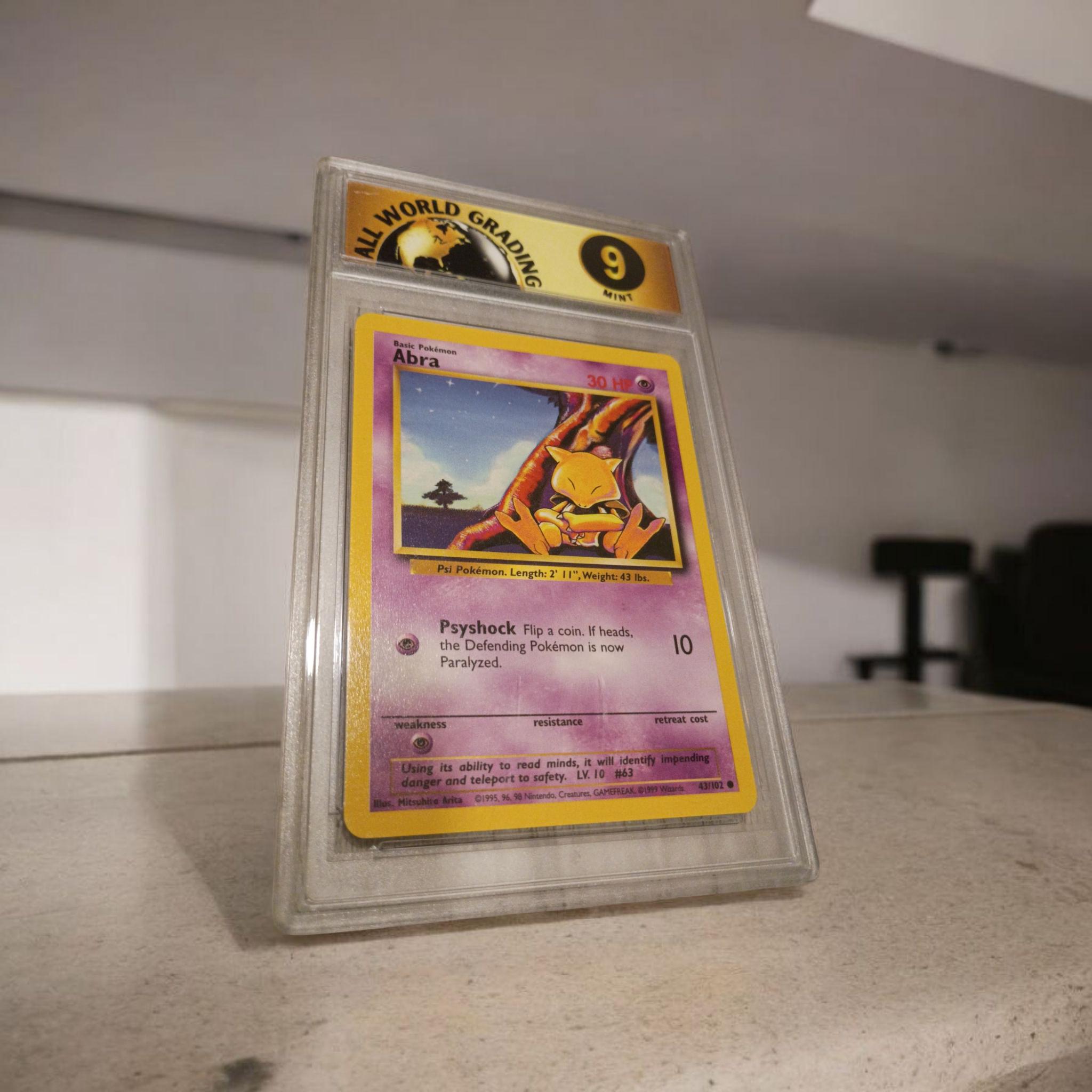 abra pokemon card 1995 Rare 43/102 Abra (65/130) - Base Set