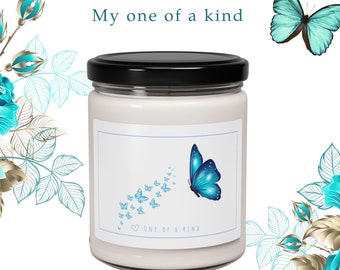 Butterfly Soy Candle: Unique Mom Gift, Holiday Decor