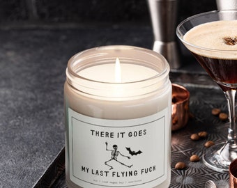 My Last Flying Fuck Candle, Spooky Scented Halloween Decor