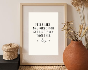 One Direction Reunion Poster, Fun Fan Art (Digital Download)