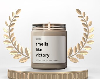 Smells Like Victory Candle: Soy Wax, Social Worker Gift