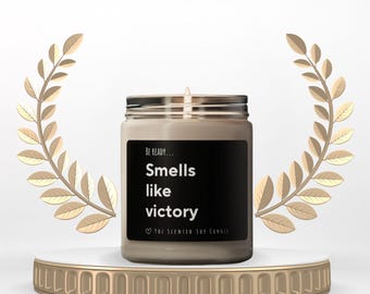 Smells Like Victory Scented Candle - Long-Lasting Soy Wax