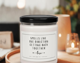 One Direction Candle Funny Gift | Smells Like Reunion | Pop Culture Scented Soy Candle