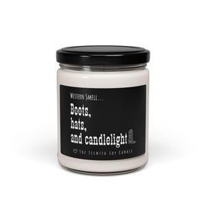 Western Smell Boots Hats Scented Candle Lasting Soy Wax Cowboy Candle Quotes Perfect Gift for Her/Him Home Decor Western Gift Accent Decor