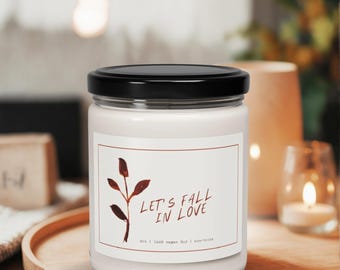 Fall In Love Soy Candle: Autumn Scented, Cozy Decor