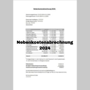 Simple utility bill Operating costs bill - Excel template for landlords