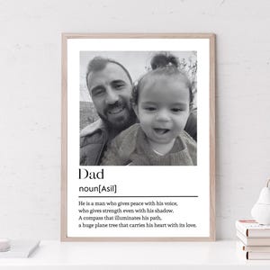 Pôster personalizado com a definição do pai - Presente engraçado para o Dia dos Pais, download digital, ideia de presente para um novo pai, decoração de parede para impressão
