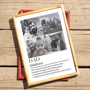 Pôster personalizado com a definição do pai - Presente engraçado para o Dia dos Pais, download digital, ideia de presente para um novo pai, decoração de parede para impressão