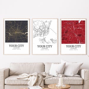 Custom City Map, Personalized Map, Any Town, Any City, Custom Map Print, Custom Map, Your City, Printable Map, Digital Download