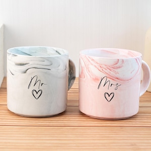 Personalised Mr and Mrs Mug, Matching Mr Mrs Mug, Wedding Gift, Couple Gift, His Hers Mug, Anniversary Gift, Custom Words Mug, Coffee Mugs