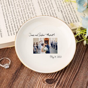 Custom Photo Trinket Dish,Personalized Ring Dish,Gift For Wife,Mother&#39;s Day Gifts,Custom Ring Dish,Jewelry Tray,Custom Photo Gift,Photo Dish
