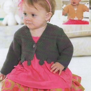Baby Cardigan Knitting Pattern: Vintage Style, DK Yarn (PDF Download)