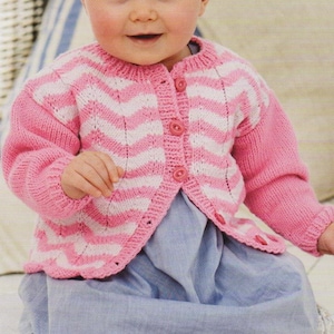 Baby Cardigan Knitting Pattern: DK Yarn, 0-3 Years (PDF Pattern)