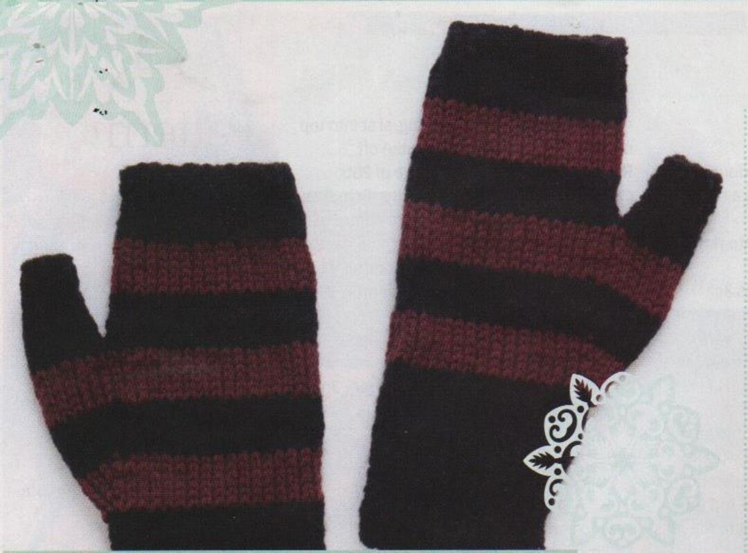 Men's Fingerless Gloves Knitting Pattern, Double Knit (PDF Pattern ...