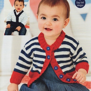 Baby Cardigan Knitting Pattern: DK Yarn, Sizes 0-7 Years (PDF Copy)