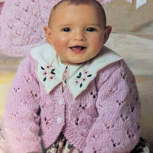 PDF Knitting pattern to knit A Baby Childs Boleros in Double knitting yarn, Size 16-24&quot; 41-61cm instant download.
