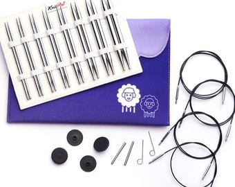 Interchangeable Circular Knitting Needle Set – Chrome Plated Brass