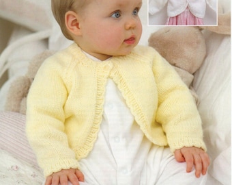 Baby Cardigan Knitting Pattern: DK Yarn, Birth to 7 Years (PDF Pattern)